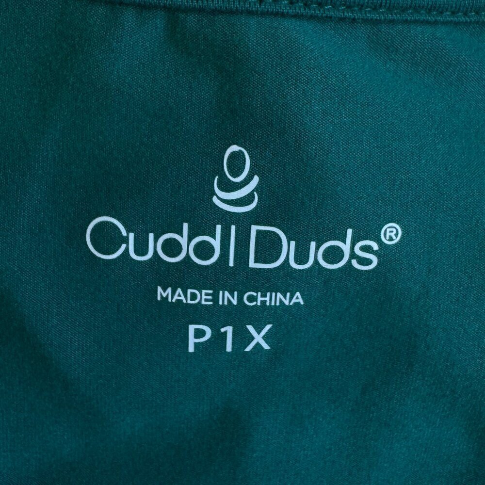 Cuddl Duds Flexwear Maxi Dress Teal Color Scoop Neck Short Sleeve Side Slits P1X - Picture 6 of 8